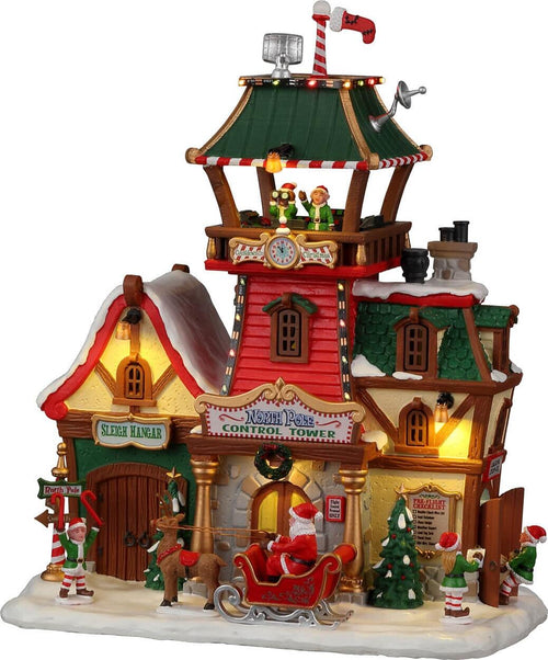 Torre di controllo del Polo Nord , edificio luminoso per villaggio di Natale in Resina Casa e cucina/Decorazioni per interni/Addobbi e decorazioni per ricorrenze/Decorazioni natalizie/Oggettistica MagiediNatale.it - Altamura, Commerciovirtuoso.it