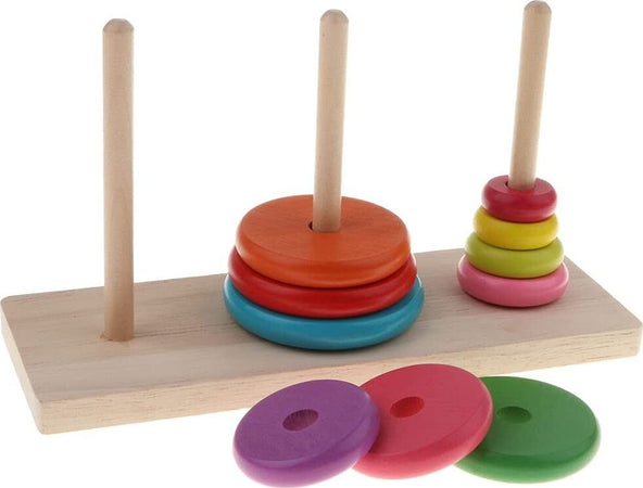 Torre Di Hanoi Giocattolo Per Bambini Impilatore Blocchi Legno Gioco Educativo Giochi e giocattoli/Giocattoli prima infanzia/Giochi per attività motorie/Cubi e piramidi componibili Trade Shop italia - Napoli, Commerciovirtuoso.it