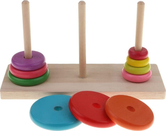 Torre Di Hanoi Giocattolo Per Bambini Impilatore Blocchi Legno Gioco Educativo Giochi e giocattoli/Giocattoli prima infanzia/Giochi per attività motorie/Cubi e piramidi componibili Trade Shop italia - Napoli, Commerciovirtuoso.it