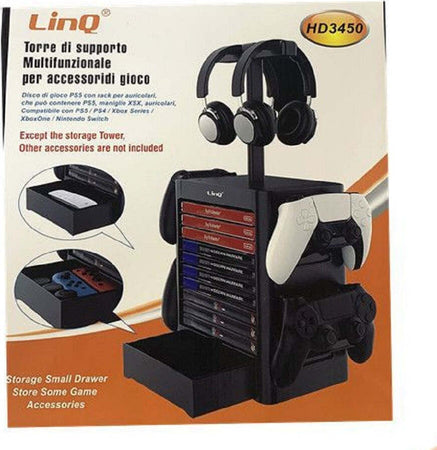 Torre Stand Supporto Multifunzione Controller Per Accessori Giochi Ps5 Hd3450 Videogiochi/Xbox One/Accessori/Batterie e caricabatterie/Caricabatterie Trade Shop italia - Napoli, Commerciovirtuoso.it
