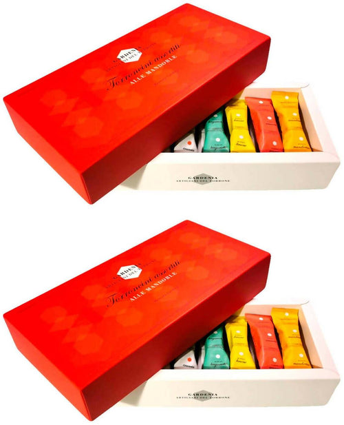 Torroncini Artigianali Assortiti Alle Mandorle Torroni Morbidi E Friabili Confezione Idea Regalo Natale Satin Red 400g