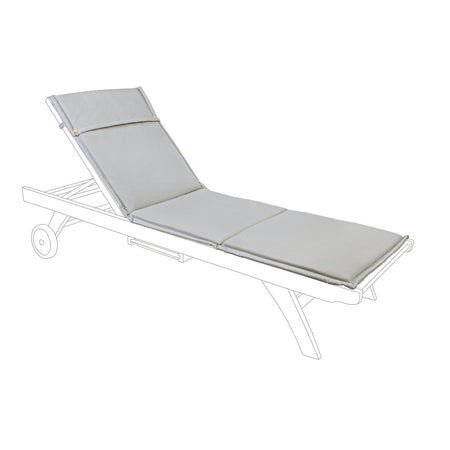 Cuscino per lettino e sdraio da esterno, sfoderabile ed idrorepellente, 190 x 62 cm