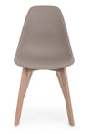 Sedia System con gambe in legno di faggio, per arredo interno 51,5 x 46,5 x h 86 cm