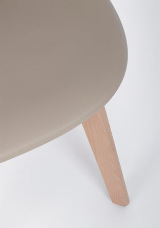 Sedia "System" con gambe in legno di faggio, per arredo interno 51,5 x 46,5 x h 86 cm