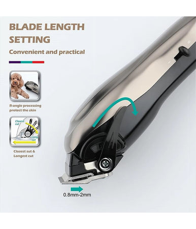 Tosatrice Professionale Cavo Toelettatura Cani Gatti Leva Conica 8 Pettini V-206