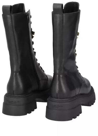 Toscablu donna anfibio allacciato sunvalley in pelle colore nero