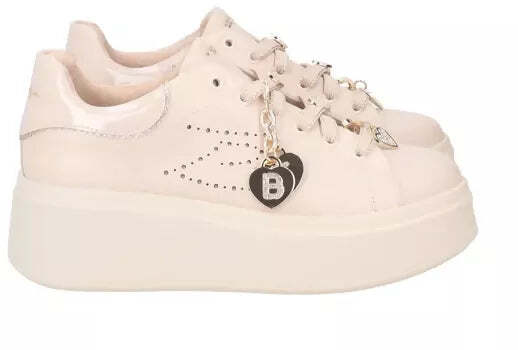 Toscablu Donna Sneakers Lily in Pelle Con Charms SF2402S024 Nude