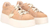 Toscablu Sneakers Donna Lily in Suede Con Charms SF2402S033 Cuoio