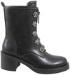 Toscablu Stivale Donna Biker in Pelle Stivale Casual Con Tacco 6,5 Cm Zip E Accessori Bottoni Gioiello Collezione Aut-Inv 2022/23