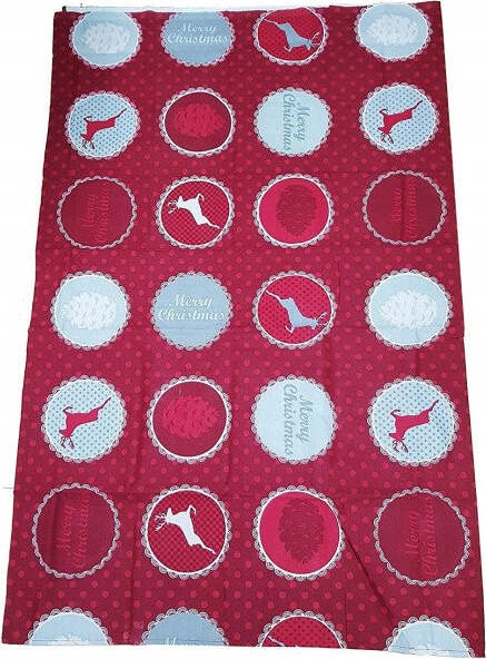 Tovaglia-6-Persone-Rosso-Renna-Pois-Christmas-Tavola-Natale-130x170cm-Natalizia