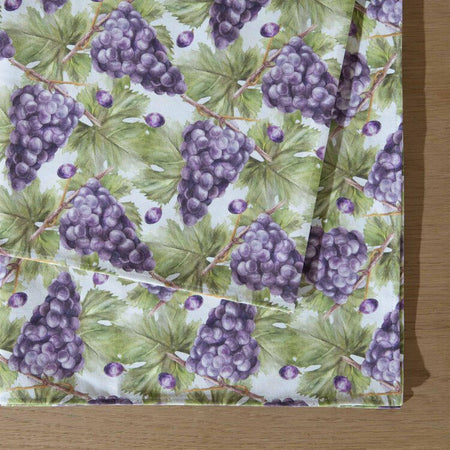 Bassetti Tovaglia in Cotone Antimacchia Stampa Digitale Blue Grape 2501S- Varie Dimensioni