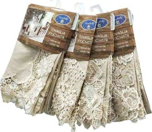 Tovaglia Copritavola Elegante Festa Pizzo Ricamo Rettangolare 140x180 140x240 Cm Casa e cucina/Tessili per la casa/Tessili da cucina/Tovaglie Trade Shop italia - Napoli, Commerciovirtuoso.it