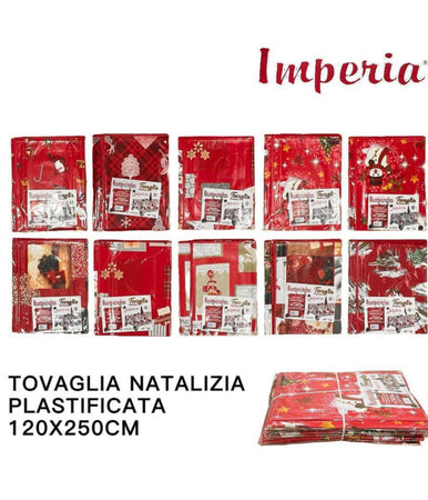 Tovaglia Copritavolo Natale Plastificata Antimacchia Varie Fantasie Mis. 120X250