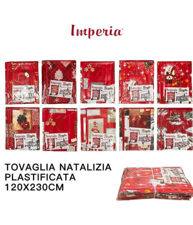Tovaglia Copritavolo Natale Plastificata Antimacchia Varie Fantasie Mis. 120X230