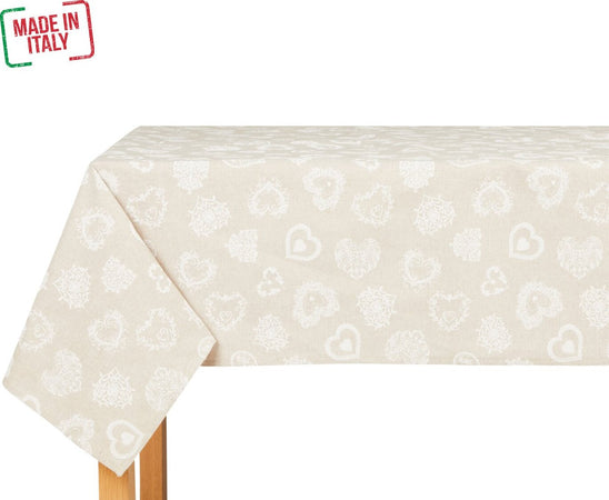 Tovaglia Cuore Shabby Bianco 100% Made in Italy in Cotone E Poliestere Diverse Misure per 4,6, 8-12, 12-16 Persone Casa e cucina/Tessili per la casa/Tessili da cucina/Tovaglie Smartdecohome - Sesto San Giovanni, Commerciovirtuoso.it