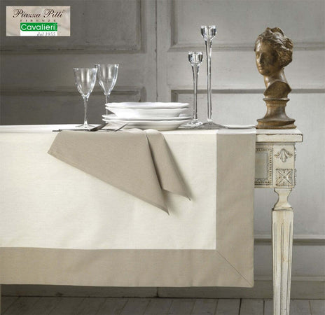 Tovaglia Da Tavola E Tovaglioli 8 Persone Cotone Alta Qualita' 140x220 Servizio Panama Con Bordi Applicati 100% Cotone Casa e cucina/Tessili per la casa/Tessili da cucina/Set di tovaglie e tovaglioli La Bottega del Risparmio - Bari, Commerciovirtuoso.it