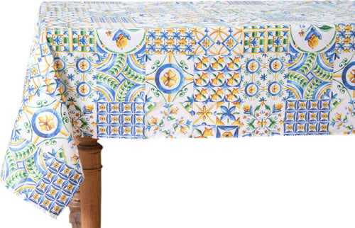 Tovaglia Da Tavola In 100% Cotone Stampa Digitale Dai Colori Vivi Ed Intensi Lavabile In Lavatrice Made In Italy Maioliche Siciliane Casa e cucina/Tessili per la casa/Tessili da cucina/Tovaglie Novilunio - Sesto San Giovanni, Commerciovirtuoso.it