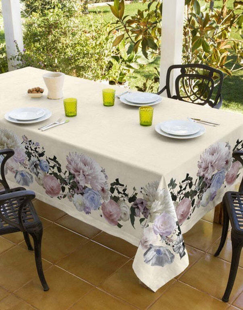 Tovaglia Da Tavola Per 12 In Panama Di Cotone In Stampa Digitale Piazzato 160x260 Casa e cucina/Tessili per la casa/Tessili da cucina/Tovaglie Biancheria Arredo Home - Nola, Commerciovirtuoso.it