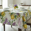 Tovaglia da Tavola X12 Opera Prima Glicine e Limoni 170x270 cm Lino