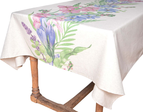 Tovaglia In Misto Lino Bianca Stampa Fiori Multicolore Tovaglia Morbida Resistente Elegante Made In Italy Fiori Di Campo Casa e cucina/Tessili per la casa/Tessili da cucina/Tovaglie Vanita di raso - Sesto San Giovanni, Commerciovirtuoso.it