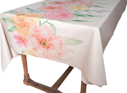 Tovaglia In Misto Lino Bianca Stampa Fiori Multicolore Tovaglia Morbida Resistente Elegante Made In Italy Fiori Rosa Casa e cucina/Tessili per la casa/Tessili da cucina/Tovaglie Vanita di raso - Sesto San Giovanni, Commerciovirtuoso.it