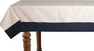 Tovaglia In Misto Lino Con Elegante Bordo Applicato Made In Italy Naturale/blu Notte Casa e cucina/Tessili per la casa/Tessili da cucina/Tovaglie Vanita di raso - Sesto San Giovanni, Commerciovirtuoso.it