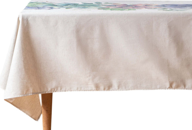 Tovaglia In Misto Lino Stampato Tovaglia Crema a Fiori Morbida Resistente Elegante Made In Italy Succulente Casa e cucina/Tessili per la casa/Tessili da cucina/Tovaglie Vanita di raso - Sesto San Giovanni, Commerciovirtuoso.it