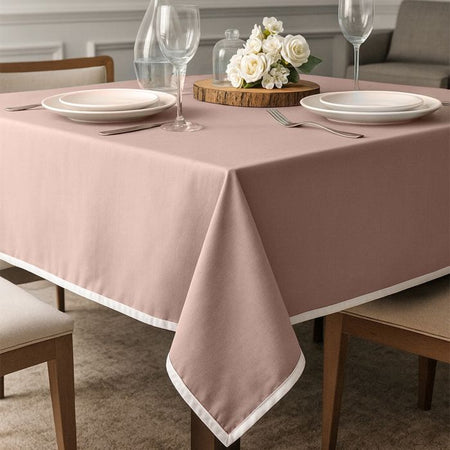 Maestri Cotonieri Tovaglia India in Panama di Cotone con Bordo Bianco – Varie Dimensioni