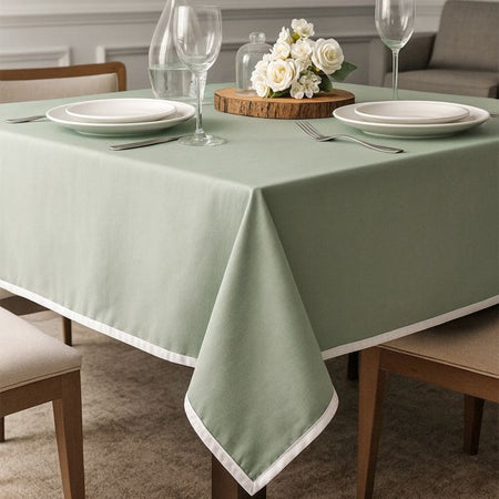 Maestri Cotonieri Tovaglia India in Panama di Cotone con Bordo Bianco – Varie Dimensioni