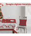 Tovaglia Natalizia In Stampa Digitale Fantasia Tartan Babbo Natale Renne 6 Posti