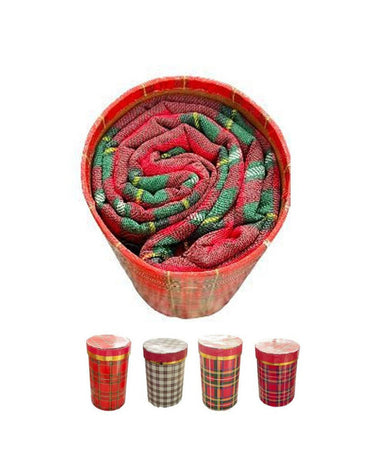 Set Di 6 Tovagliette Panama In Cotone 100% - 45x45 Cm - Colore Rosso - Per La Tavola Di Tutti I Giorni