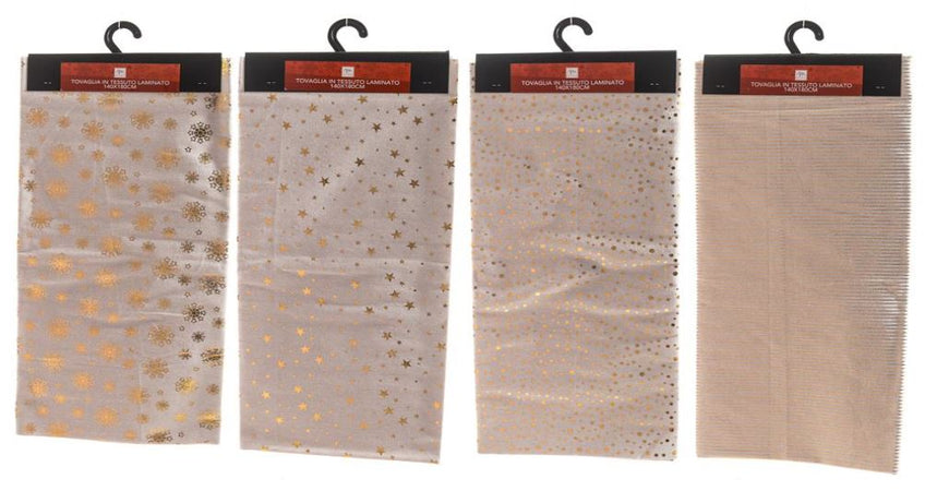 Tovaglia natalizia in tessuto laminato per tavola di Natale e festività 140 x 180 cm