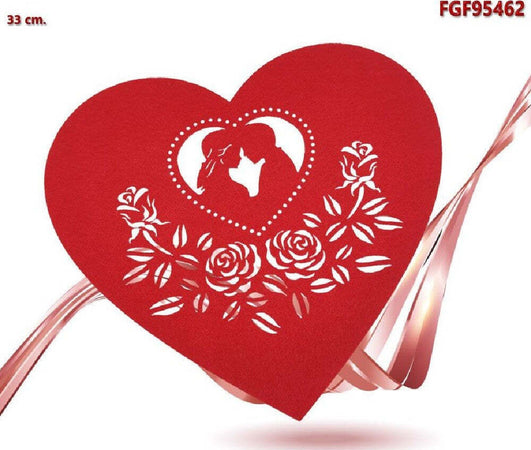 Tovaglietta 33 Cm Forma Cuore Innamorati In Tessuto Rosso San Valentino 95462 Casa e cucina/Tessili per la casa/Tessili da cucina/Tovagliette Trade Shop italia - Napoli, Commerciovirtuoso.it