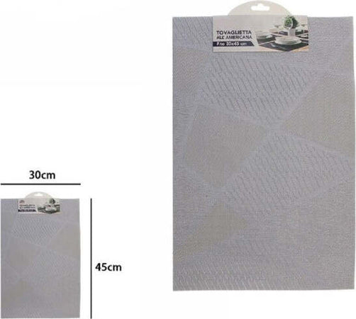Tovaglietta-All'americana-Tovagliette-Per-Colazione-30x45-Cm-Grigio-Chiaro-72297