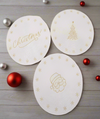 Tovaglietta in PP decorata tonda Ø 38 cm per decorazioni natalizie