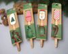Set spatola in silicone con manico in legno e formina per biscotti
