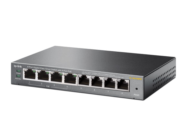 TP-Link TL-SG108PE Gestito L2 Gigabit Ethernet (10/100/1000) Supporto Power over Ethernet (PoE) Nero