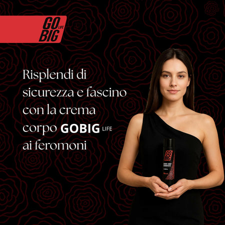 Gobig life crema corpo ai feromoni con vitamina e e lectina - idratazione profonda, aumento dell'attrattiva e sicurezza - formula con ingredienti naturali - profumo seduce e attrae