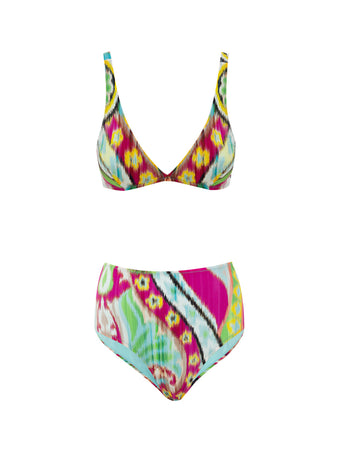 ETRO Bikini con Slip Alto in Stampa Multicolor Etro da donna