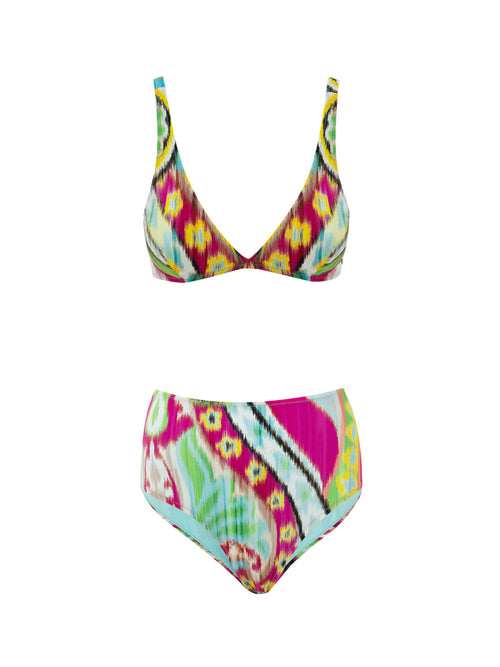 ETRO Bikini con Slip Alto in Stampa Multicolor Etro da donna