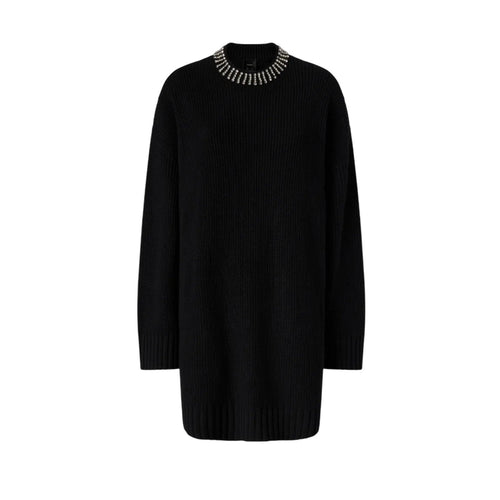 Pinko vestiti casual donna pinko - ask abito blend ws strass - nero da donna