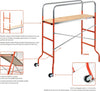 TRABATTELLO FAI DA TE MEDIO CON PIANO IN LEGNO ALTEZZA MASSIMA 3,78 M KREO MEDIO Fai da te/Prodotti per la costruzione/Impalcature Trade Shop italia - Napoli, Commerciovirtuoso.it