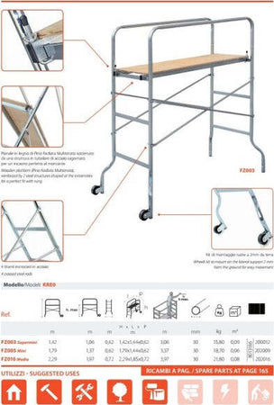 Trabattello Zincato Medio Gierre Altezza Massima 3,97 M Fz010 Medio Fai da te/Prodotti per la costruzione/Impalcature Trade Shop italia - Napoli, Commerciovirtuoso.it