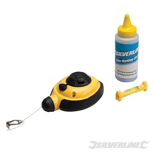 Silverline tracciatore a gesso con filo + polvere gesso + mini livella Prezzo Silverline