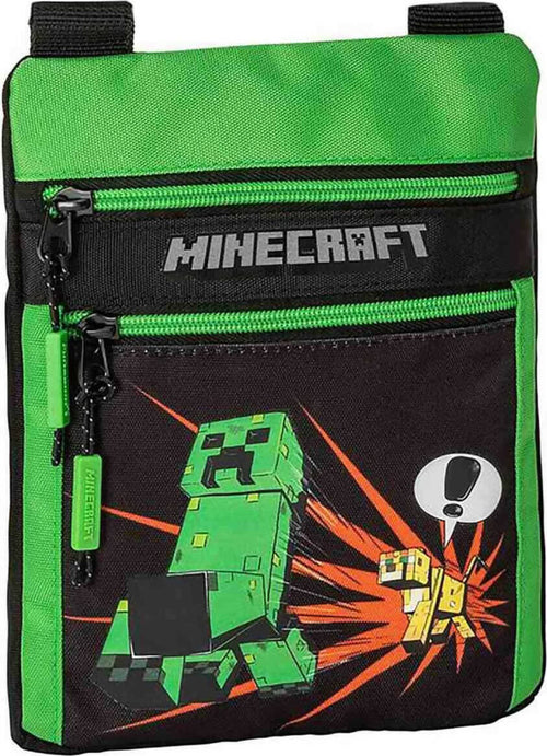 Tracolla Minecraft per Bambini E Ragazzi Con Zip 18x23x2 Cm Cancelleria e prodotti per ufficio/Scuola e materiale didattico/Materiale scolastico/Cartelle e zaini per la scuola/Zainetti per bambini Cartoleria Deja Vu - Crotone, Commerciovirtuoso.it