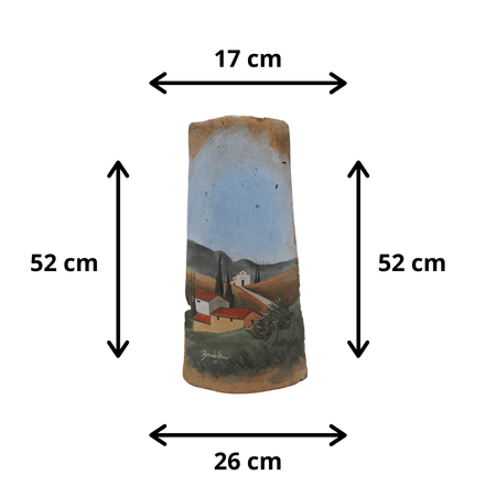 Tegola Dipinta a Mano Siciliana "The Way Home"