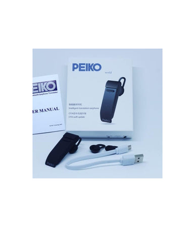 Traduttore Simultaneo Peiko Auricolare Cuffie Bluetooth Traduzione In 16 Lingue