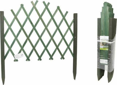 Traliccio-In-Legno-Rete-Estensibile-Verde-Rampicanti-Staccionata-117x65cm-219840