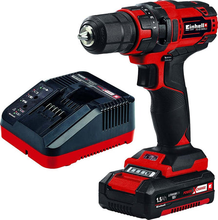 Trapano a batteria con illuminazione LED regolazione del numero di giri impugnatura comoda