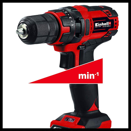 Trapano a batteria con illuminazione LED regolazione del numero di giri impugnatura comoda